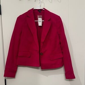 Linen Blend Women's Pink Blazer